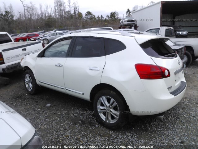 JN8AS5MT9DW018553 - 2013 NISSAN ROGUE S/SV WHITE photo 3