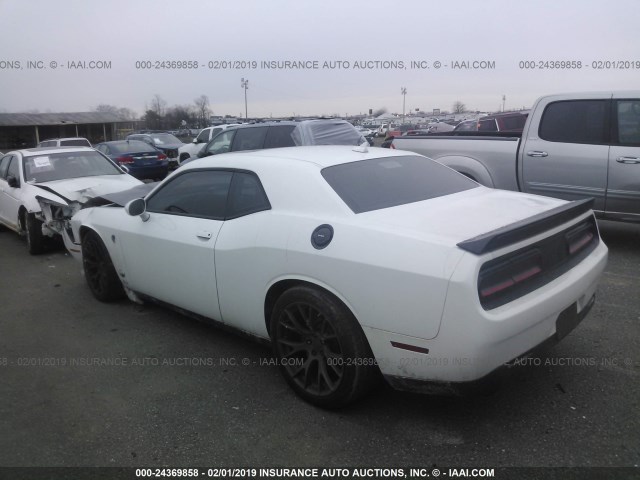 2C3CDZC93GH335408 - 2016 DODGE CHALLENGER SRT HELLCAT WHITE photo 3