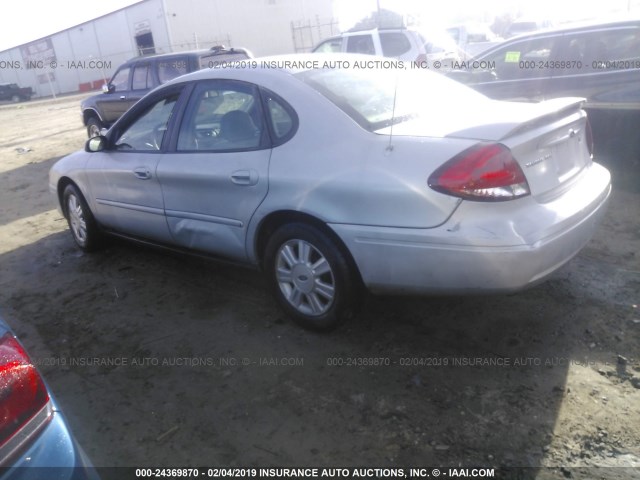 1FAFP56U26A208693 - 2006 FORD TAURUS SEL SILVER photo 3