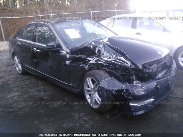 WDDGF4HB7ER320726 - 2014 MERCEDES-BENZ C 250 BLACK photo 1