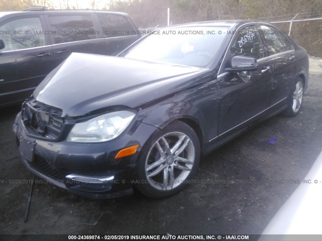 WDDGF4HB7ER320726 - 2014 MERCEDES-BENZ C 250 BLACK photo 2