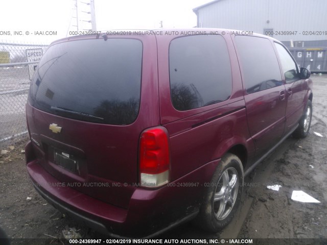 1GNDV23L35D206067 - 2005 CHEVROLET UPLANDER LS BURGUNDY photo 4