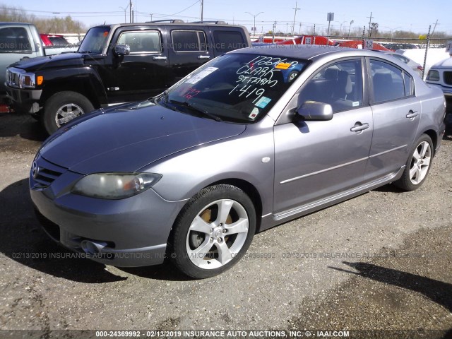 JM1BK323041102328 - 2004 MAZDA 3 S GRAY photo 2