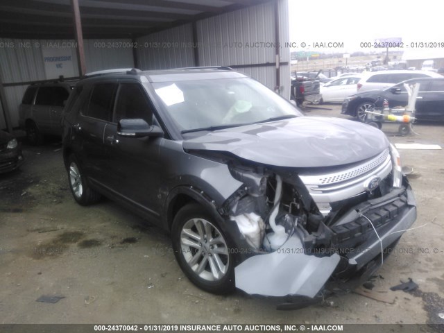 1FM5K7D83EGB95157 - 2014 FORD EXPLORER XLT GRAY photo 1