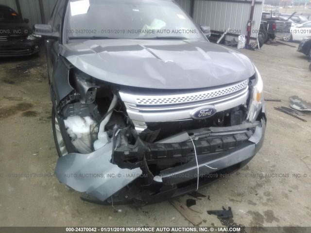 1FM5K7D83EGB95157 - 2014 FORD EXPLORER XLT GRAY photo 6