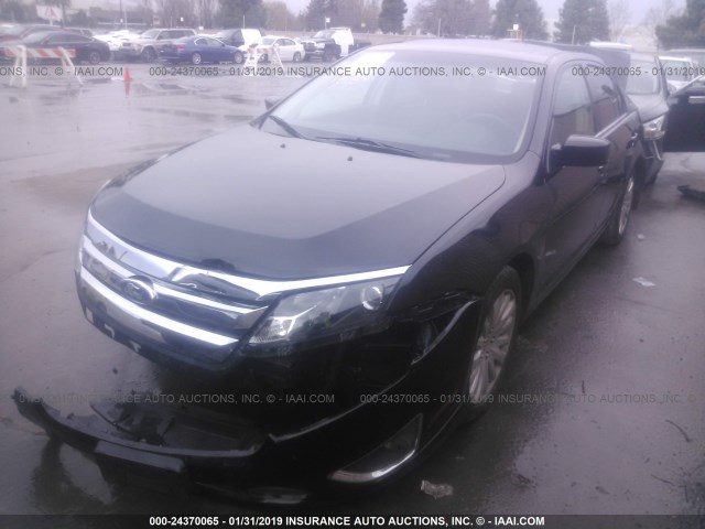 3FADP0L38AR342659 - 2010 FORD FUSION HYBRID BLACK photo 2