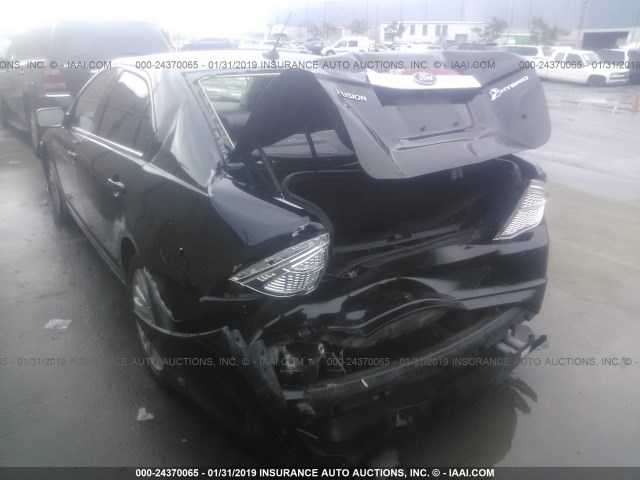 3FADP0L38AR342659 - 2010 FORD FUSION HYBRID BLACK photo 3