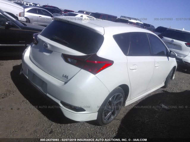 JTNKARJE7GJ501908 - 2016 TOYOTA SCION IM WHITE photo 4