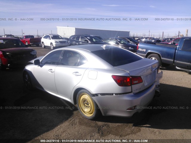 JTHBK262685053984 - 2008 LEXUS IS 250 SILVER photo 3