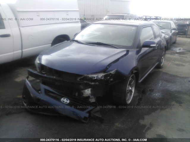 JTKJF5C71B3002410 - 2011 TOYOTA SCION TC BLUE photo 2