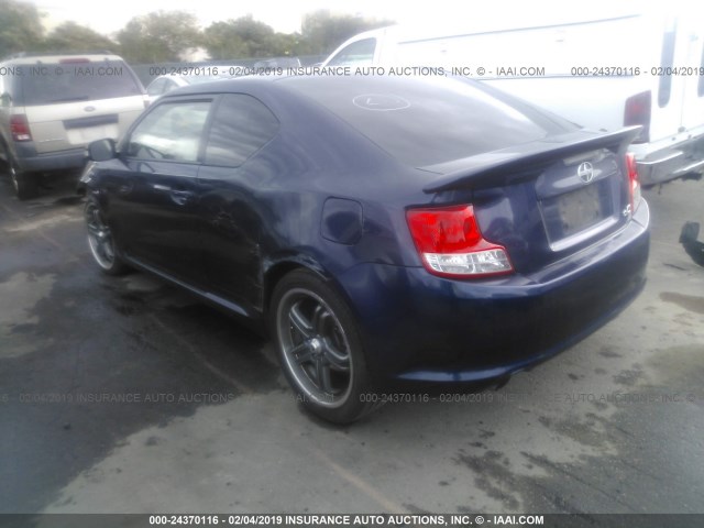 JTKJF5C71B3002410 - 2011 TOYOTA SCION TC BLUE photo 3