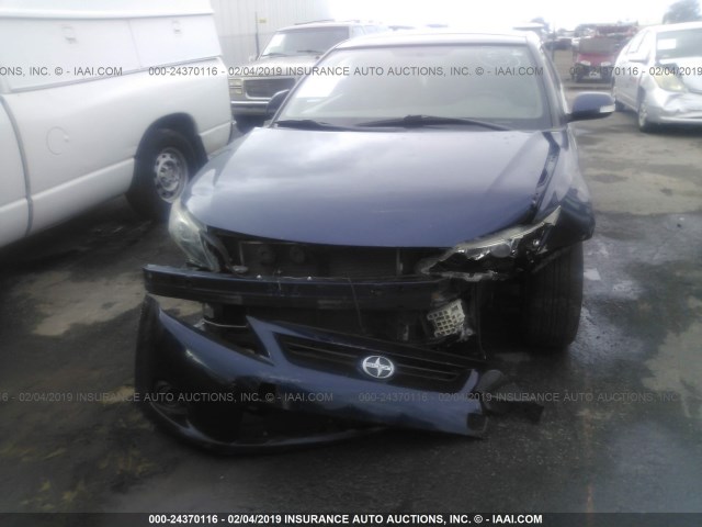 JTKJF5C71B3002410 - 2011 TOYOTA SCION TC BLUE photo 6
