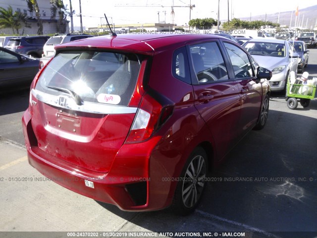 3HGGK5H83FM771141 - 2015 HONDA FIT EX/EXL RED photo 4