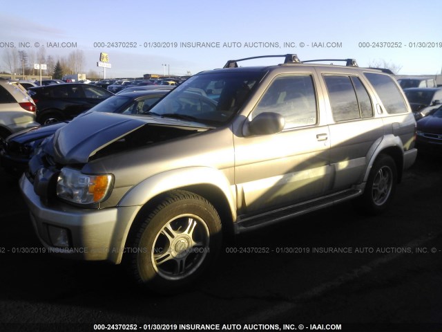 JNRDR09Y82W252840 - 2002 INFINITI QX4 GOLD photo 2