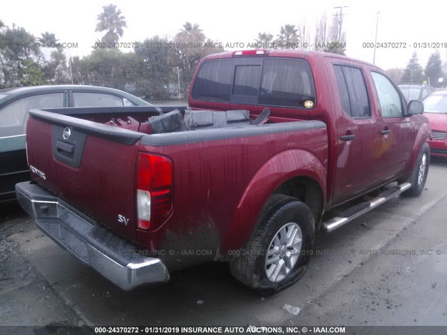 1N6AD0ER9HN760262 - 2017 NISSAN FRONTIER S/SV/SL/PRO-4X RED photo 4