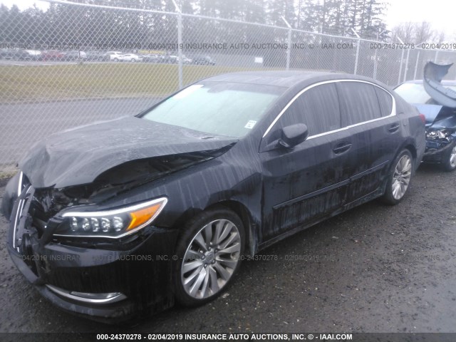 JH4KC1F98FC001690 - 2015 ACURA RLX ADVANCE BLACK photo 2