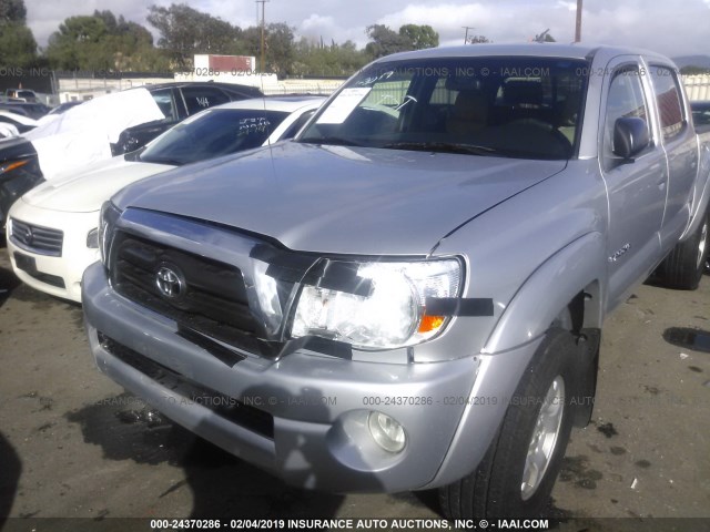 5TEJU62N08Z590751 - 2008 TOYOTA TACOMA DOUBLE CAB PRERUNNER SILVER photo 6
