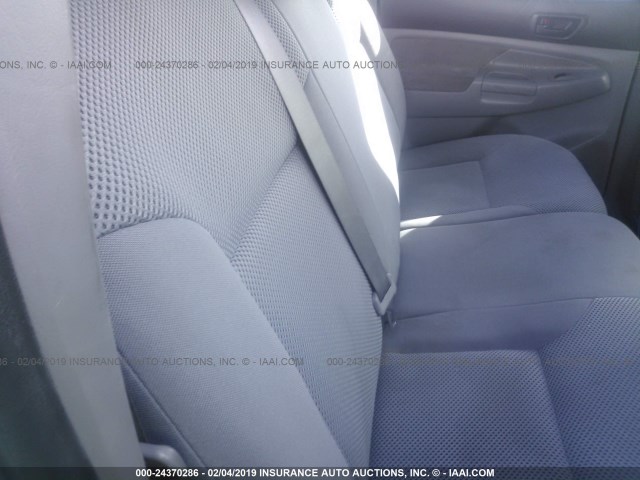 5TEJU62N08Z590751 - 2008 TOYOTA TACOMA DOUBLE CAB PRERUNNER SILVER photo 8