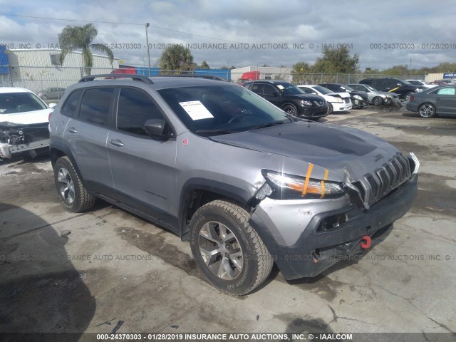 1C4PJMBB5JD569082 - 2018 JEEP CHEROKEE TRAILHAWK GRAY photo 1