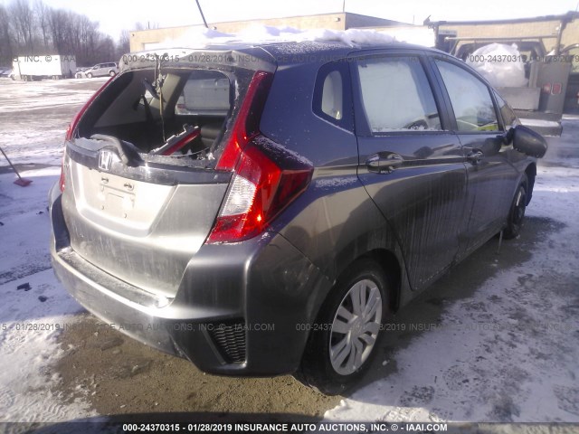 3HGGK5H57FM771438 - 2015 HONDA FIT LX GRAY photo 4