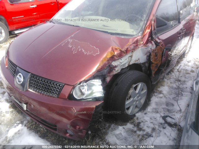 5N1BV28UX4N307354 - 2004 NISSAN QUEST S/SE/SL MAROON photo 6