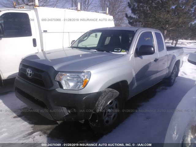 5TFTX4CN8CX021374 - 2012 TOYOTA TACOMA ACCESS CAB ვერცხლისფერი ფოტო 2