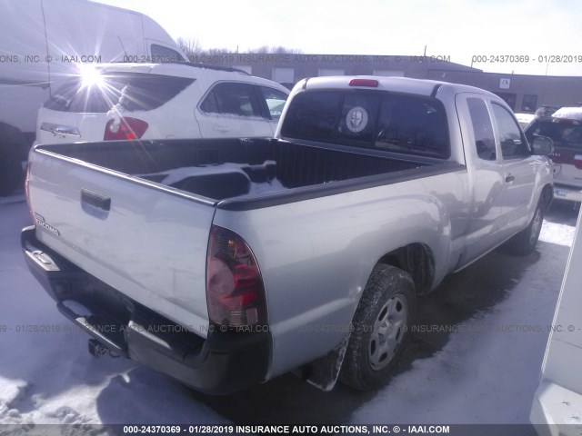 5TFTX4CN8CX021374 - 2012 TOYOTA TACOMA ACCESS CAB ვერცხლისფერი ფოტო 4