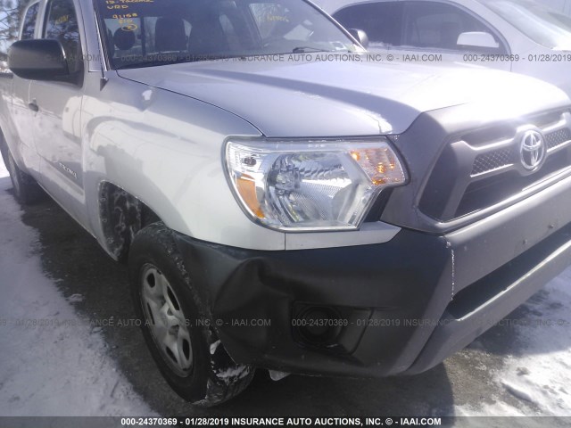 5TFTX4CN8CX021374 - 2012 TOYOTA TACOMA ACCESS CAB ვერცხლისფერი ფოტო 6