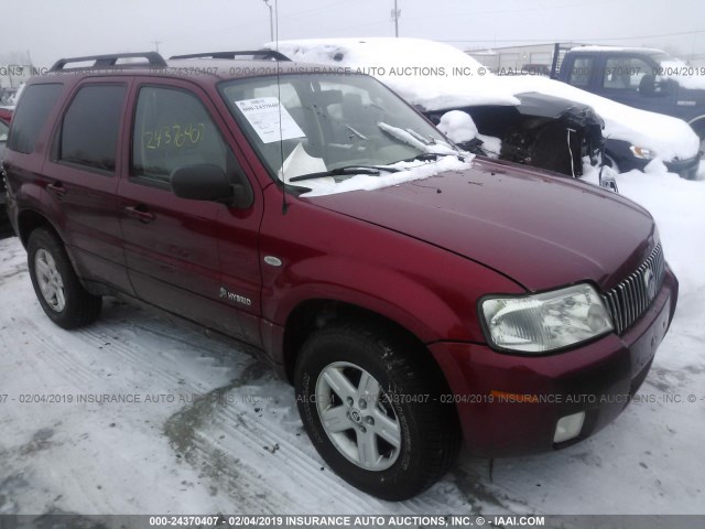 4M2CU98H06KJ11834 - 2006 MERCURY MARINER HEV RED photo 1