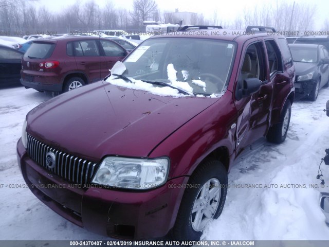 4M2CU98H06KJ11834 - 2006 MERCURY MARINER HEV RED photo 2