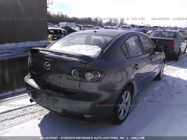 JM1BK324271648240 - 2007 MAZDA 3 S GRAY photo 4