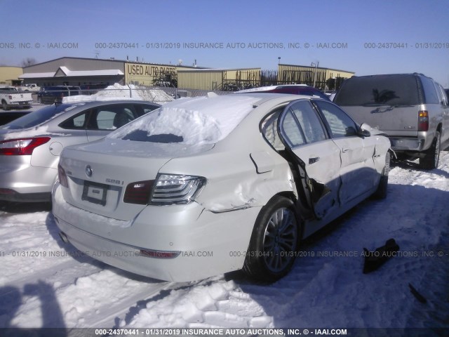 WBA5A7C52ED614600 - 2014 BMW 528 XI WHITE photo 4