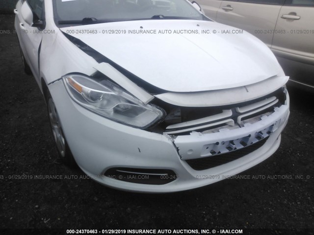 1C3CDFAA6FD390264 - 2015 DODGE DART SE WHITE photo 6