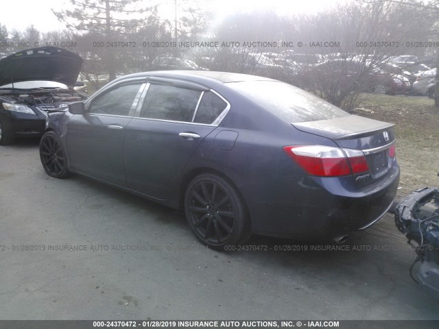 1HGCR2F53EA179428 - 2014 HONDA ACCORD SPORT BLUE photo 3