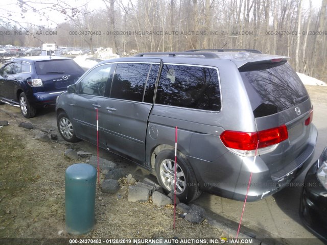 5FNRL38789B030363 - 2009 HONDA ODYSSEY EXL GRAY photo 3