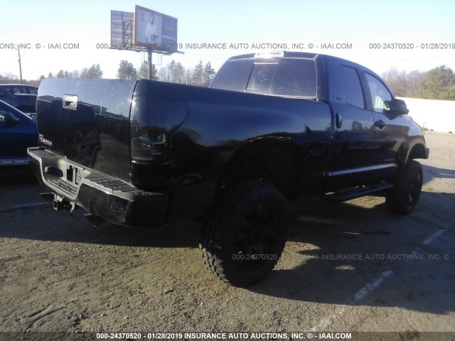 5TFBT54107X006964 - 2007 TOYOTA TUNDRA DOUBLE CAB SR5 BLACK photo 4