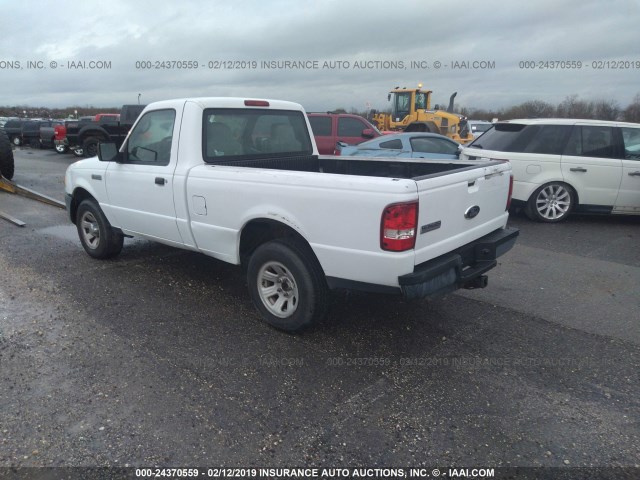 1FTYR10D59PA14353 - 2009 FORD RANGER WHITE photo 3