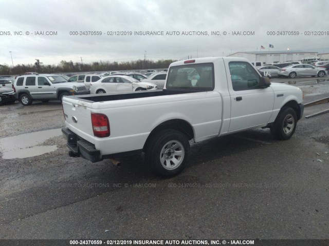 1FTYR10D59PA14353 - 2009 FORD RANGER WHITE photo 4