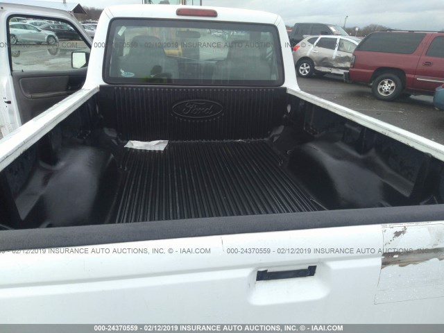 1FTYR10D59PA14353 - 2009 FORD RANGER WHITE photo 8