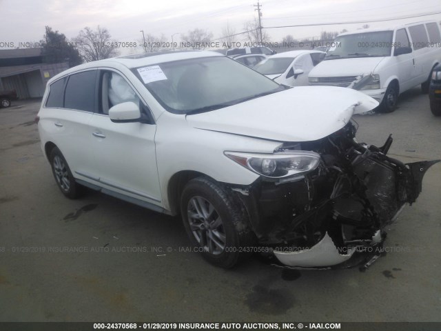 5N1AL0MN9DC330804 - 2013 INFINITI JX35 WHITE photo 1