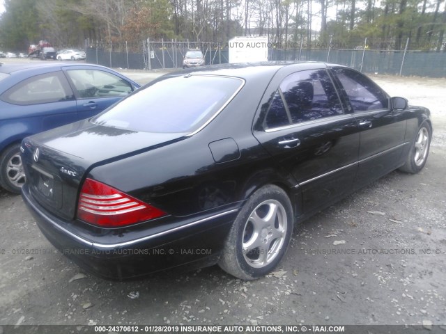WDBNG83J55A450229 - 2005 MERCEDES-BENZ S 430 4MATIC BLACK photo 4