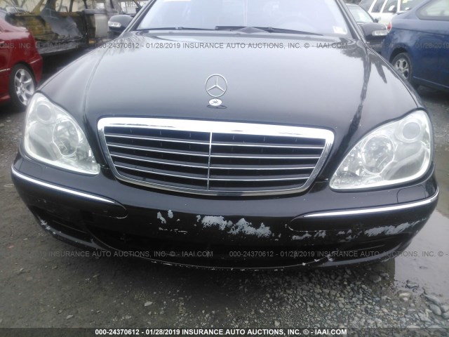 WDBNG83J55A450229 - 2005 MERCEDES-BENZ S 430 4MATIC BLACK photo 6
