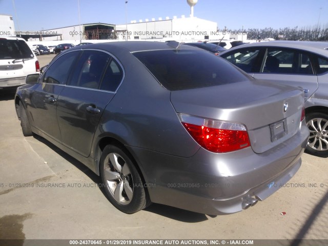 WBANA53555B863733 - 2005 BMW 525 I GRAY photo 3