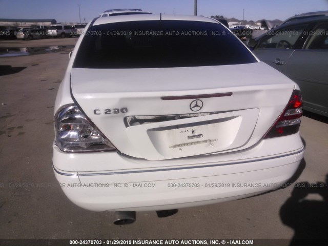 WDBRF52HX6F744036 - 2006 MERCEDES-BENZ C GENERATION 2006 230 WHITE photo 6