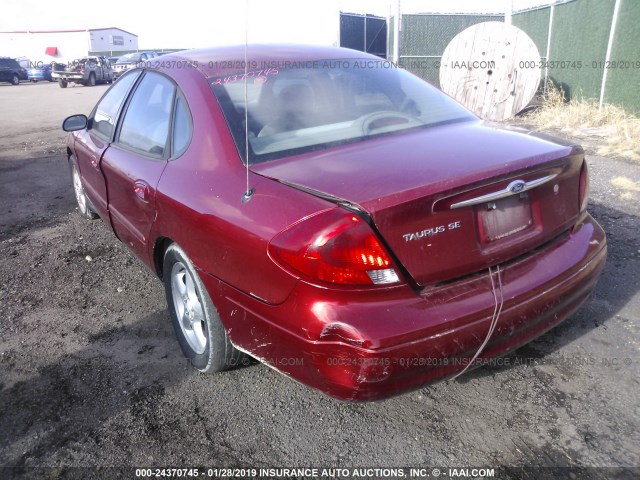 1FAFP5521YA178136 - 2000 FORD TAURUS SES RED photo 3