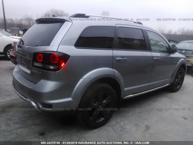 3C4PDDGG9JT371224 - 2018 DODGE JOURNEY CROSSROAD GRAY photo 4