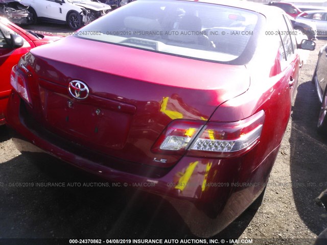 4T1BF3EK5AU533325 - 2010 TOYOTA CAMRY SE/LE/XLE 红色 照片 4