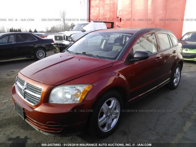 1B3HB48A49D202039 - 2009 DODGE CALIBER SXT ORANGE photo 2