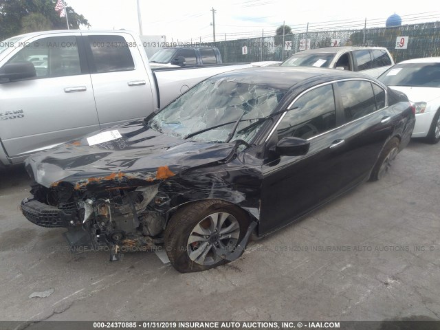 1HGCR2F33FA013359 - 2015 HONDA ACCORD BLACK photo 2