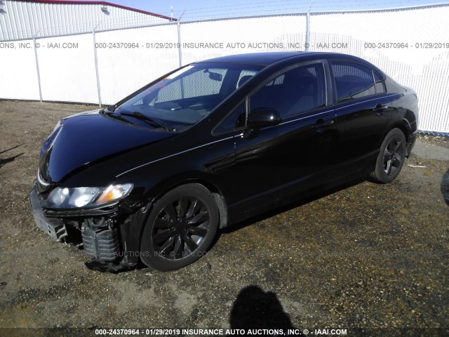 19XFA1F9XAE012748 - 2010 HONDA CIVIC EXL BLACK photo 2